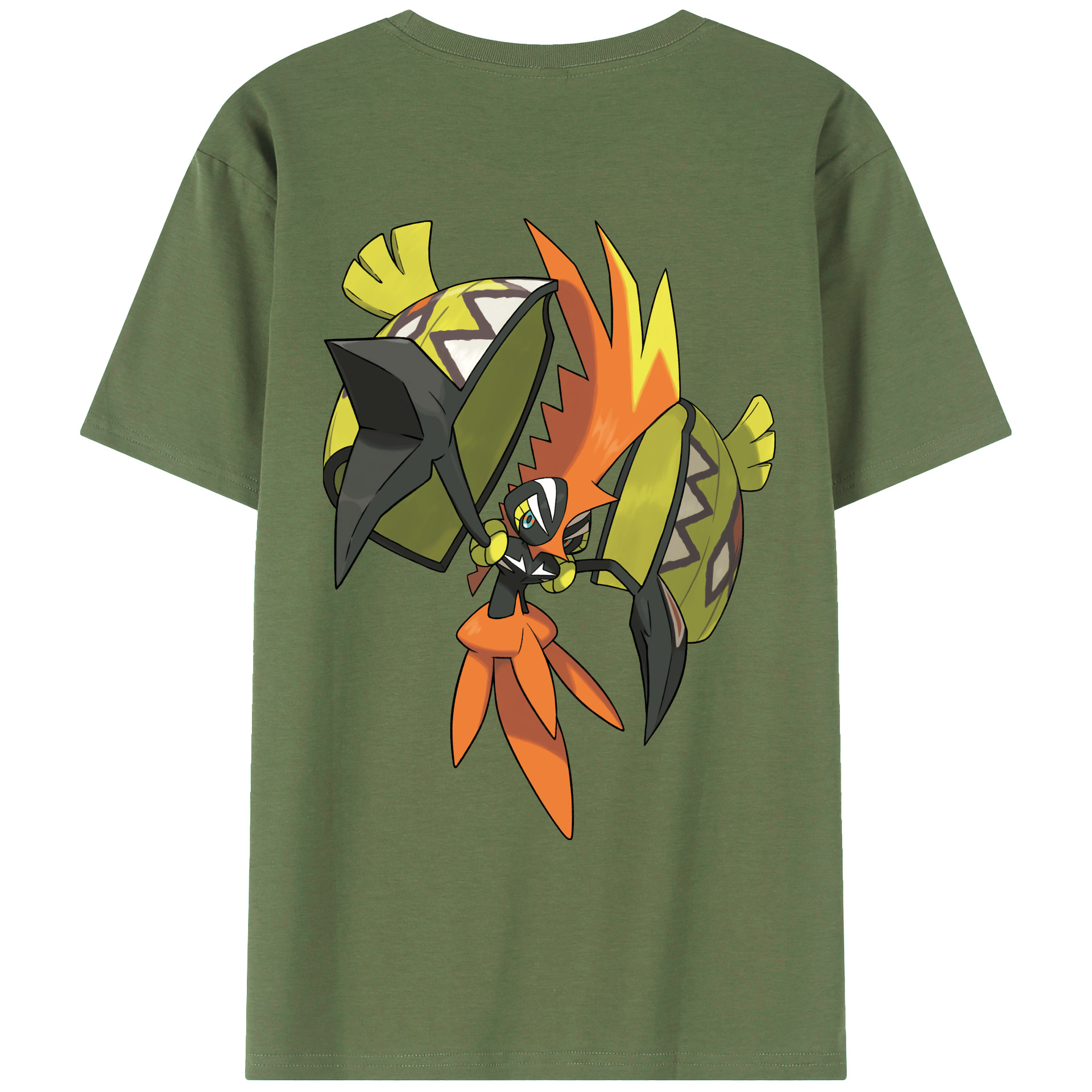 （画像用） ポケットモンスター Pokémon 綿100％ メンズ半袖Tシャツ（バックプリント） 通気性